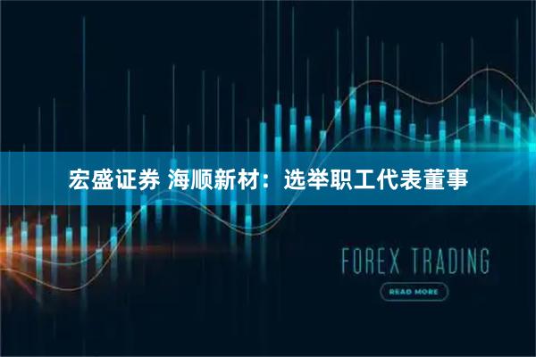 宏盛证券 海顺新材：选举职工代表董事